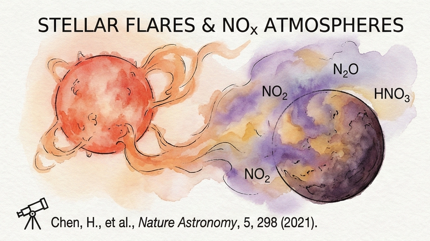 Stellar flares & NOx atmospheres